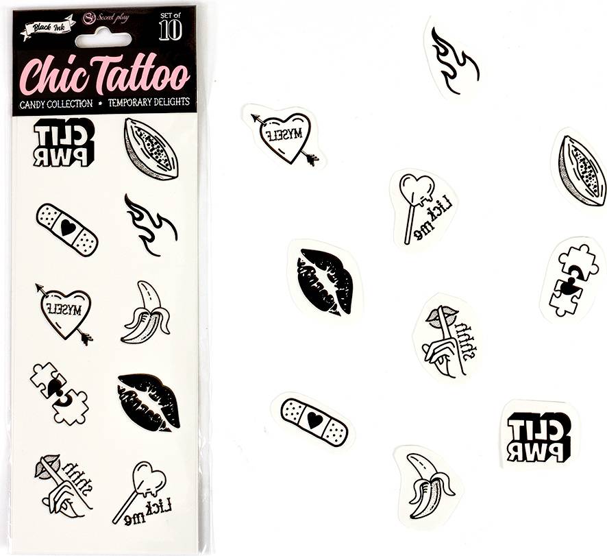 Secret Play Set Candy Collection Temporary Tattoos