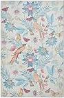 Think Rugs Amaya Tropical Birds Washable Rug Blue Blue cm