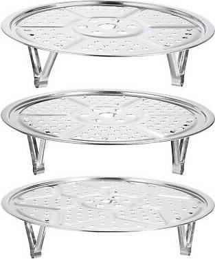 Uxcell 3pcs Stainless Steel Steamer Rack 7.9 Inch 8.6 Inch 9.5 Inch Steam Insert