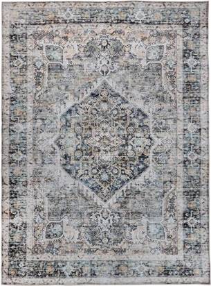 Delara Delara Machine Washable Area Rug 3' x 5' Blue