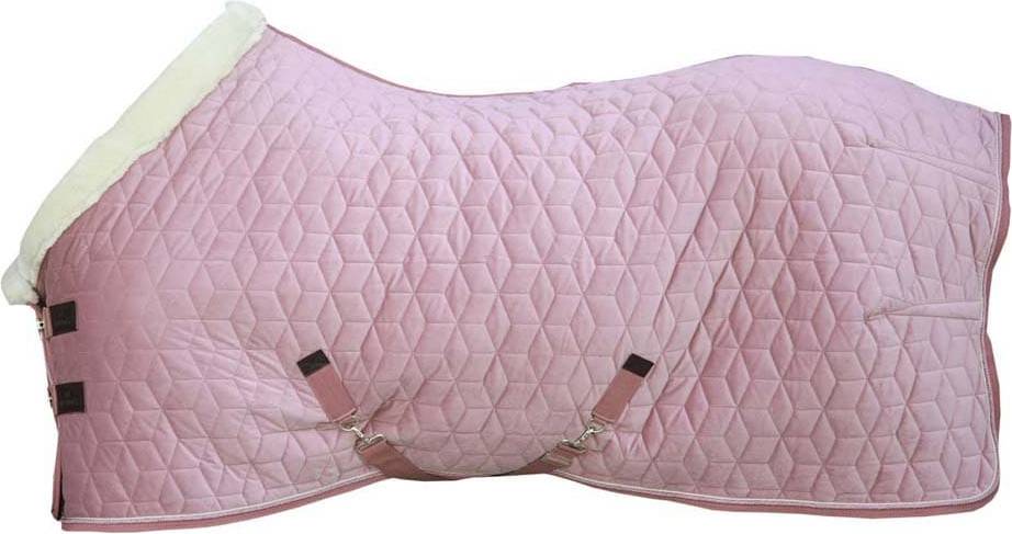 Kentucky Coperta Da Stalla In Velluto 160g Rose Rosa, Oro Rosa