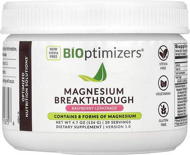 BiOptimizers Magnesium Breakthrough Powder Raspberry Lemonade 134g