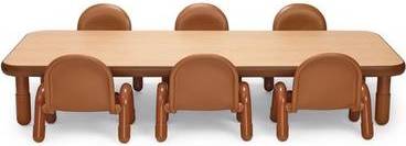 Angeles BaseLine Rectangular Table & Chair Set 72 x 30 x 12 in