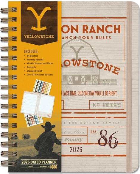 Weekly planner Insights Insight Editions 2026 Yellowstone Dutton Ranch 13-Month Weekly Planner