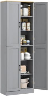 Kitchen pantry storage cabinet Homcom 67 Inch Kitchen Pantry Storage Cabinet