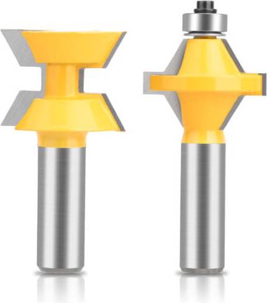 Router bit set EEEkit 1/2 Inch Shank 120 Degree Tenon Router Bit Set