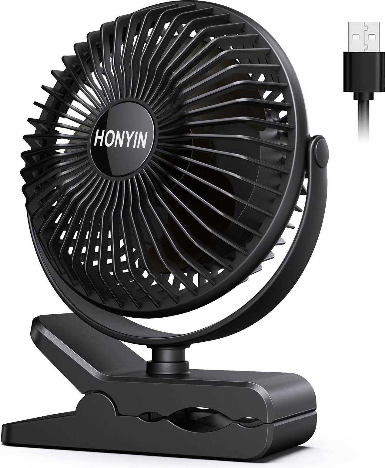 Honyin Mini USB Clip Fan 720 Rotation