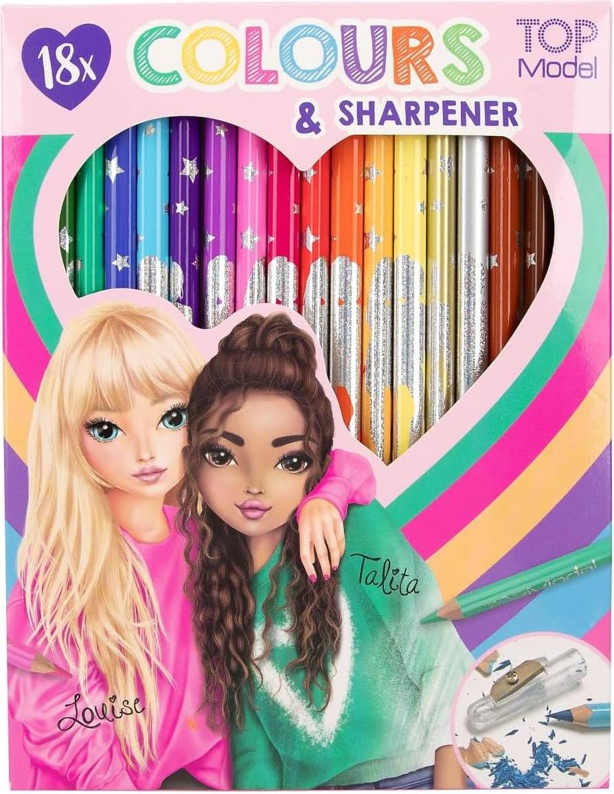 TOPModel 18 Colouring Pencilswith Sharpener