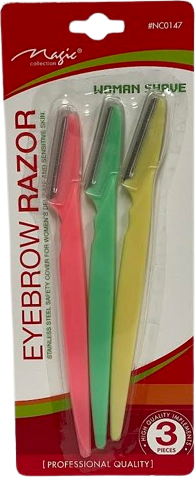 3 piece knife set Magic Collection Eyebrow Razor 3 Piece Set