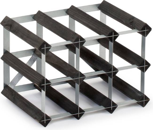 Traditional Wine Rack 9 Flaskor Svart Vinställ