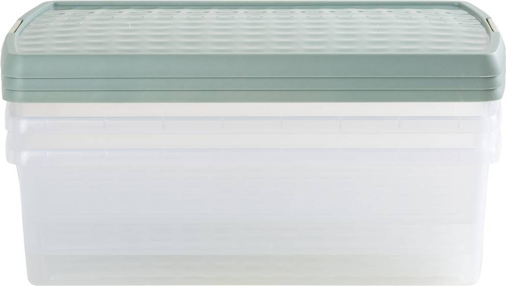 Wham Rectangular Plastic with Lid 3 Pack Storage Box