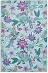Think Rugs Amaya Tropical Birds Washable Rug Purple Multicolour