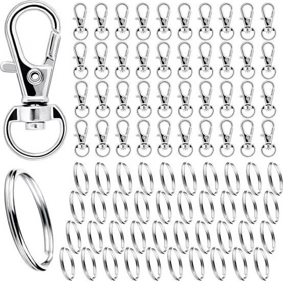 INF Metal Versatile Practical Keychain With Ring - Silver