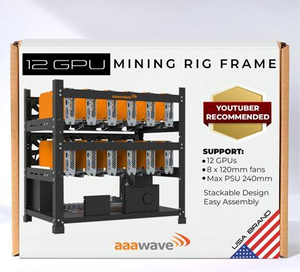 AAAWAVE 12GPU Mining Rig Frame