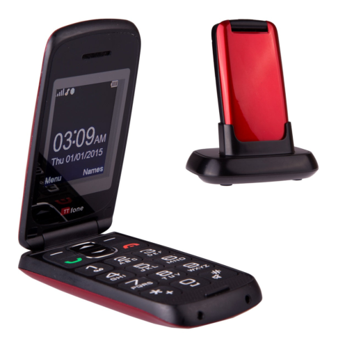 TTfone Clamshell Flip Phone O2 Bundle