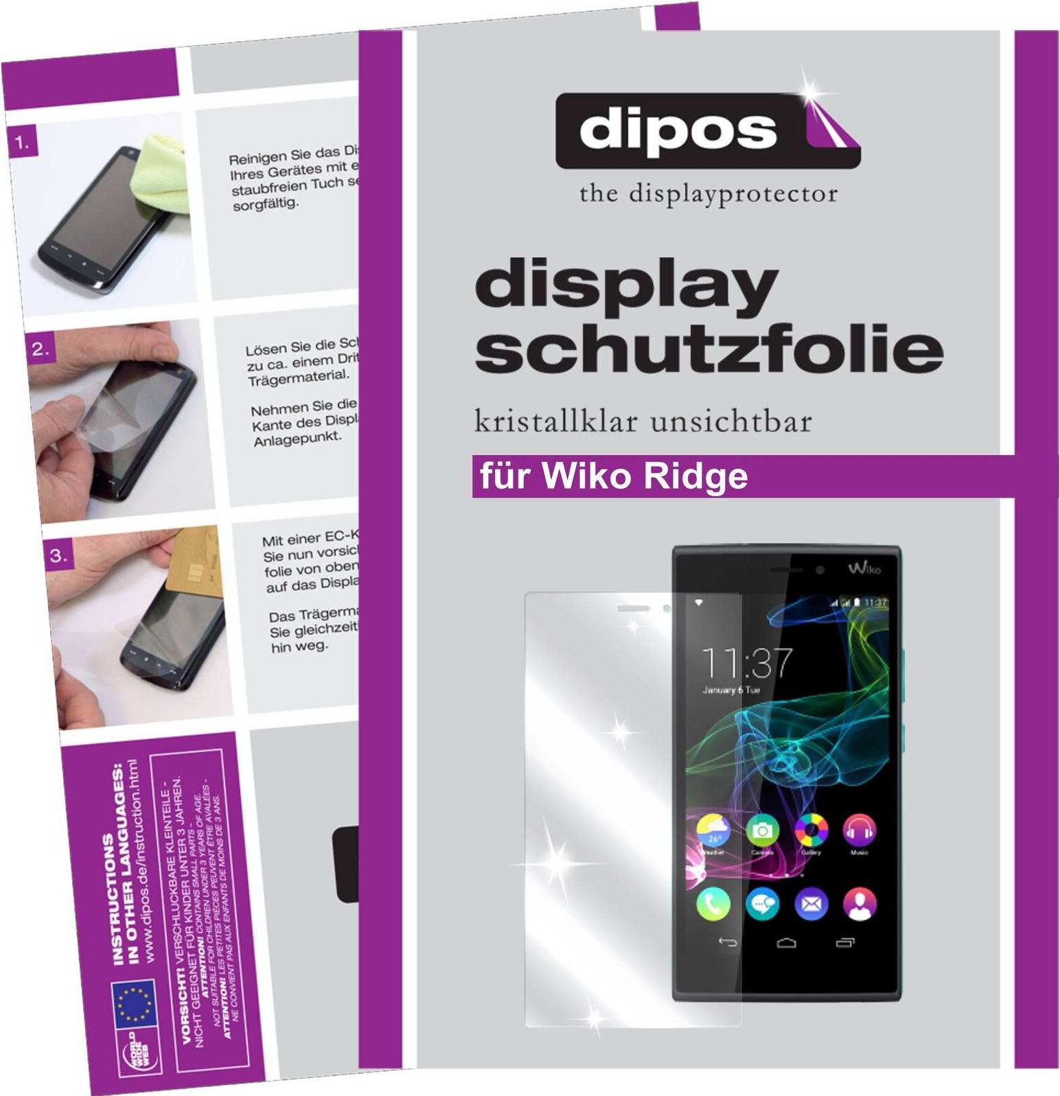 Dipos 2x Screen Protector Wiko Ridge 4G