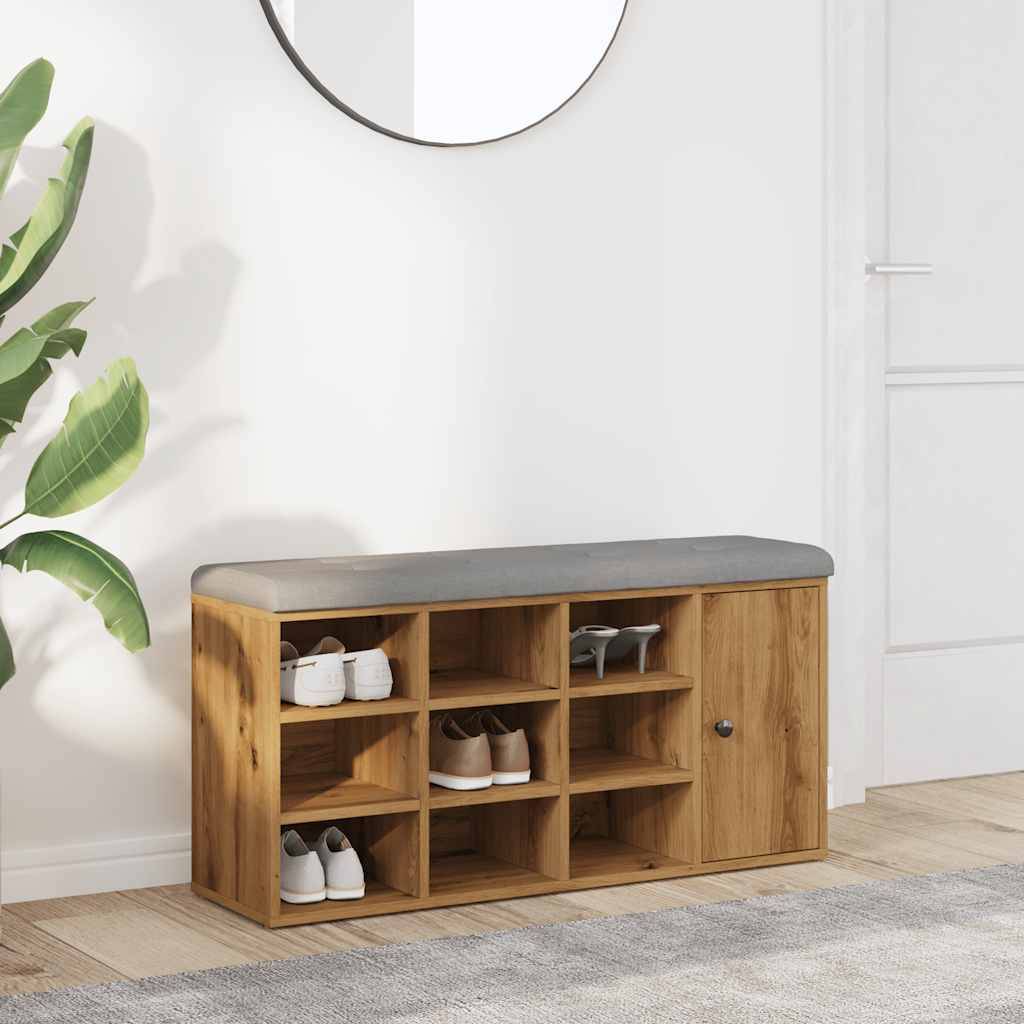 vidaXL Engineered Wood Bench Shoe Rack