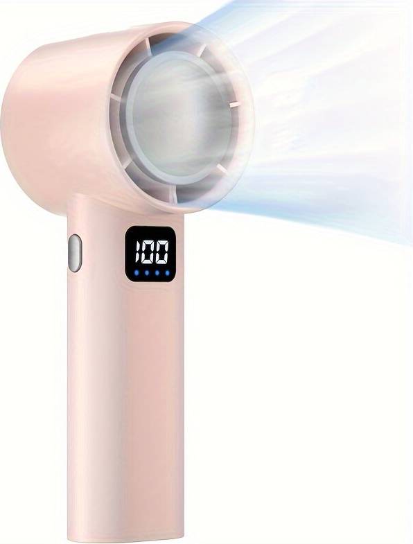 Pink Rechargeable Handheld Fan