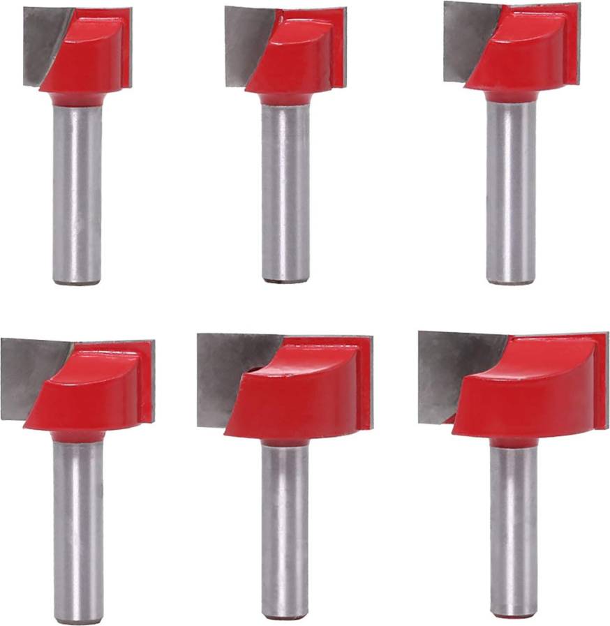 GOPatriot Memory Cleaning Bottom Router Bits 8mm 6pcs