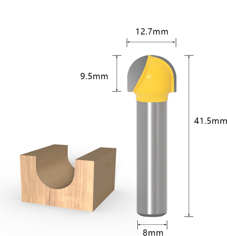 Tauoh 15 Pcs 6.35mm Router Bit Set