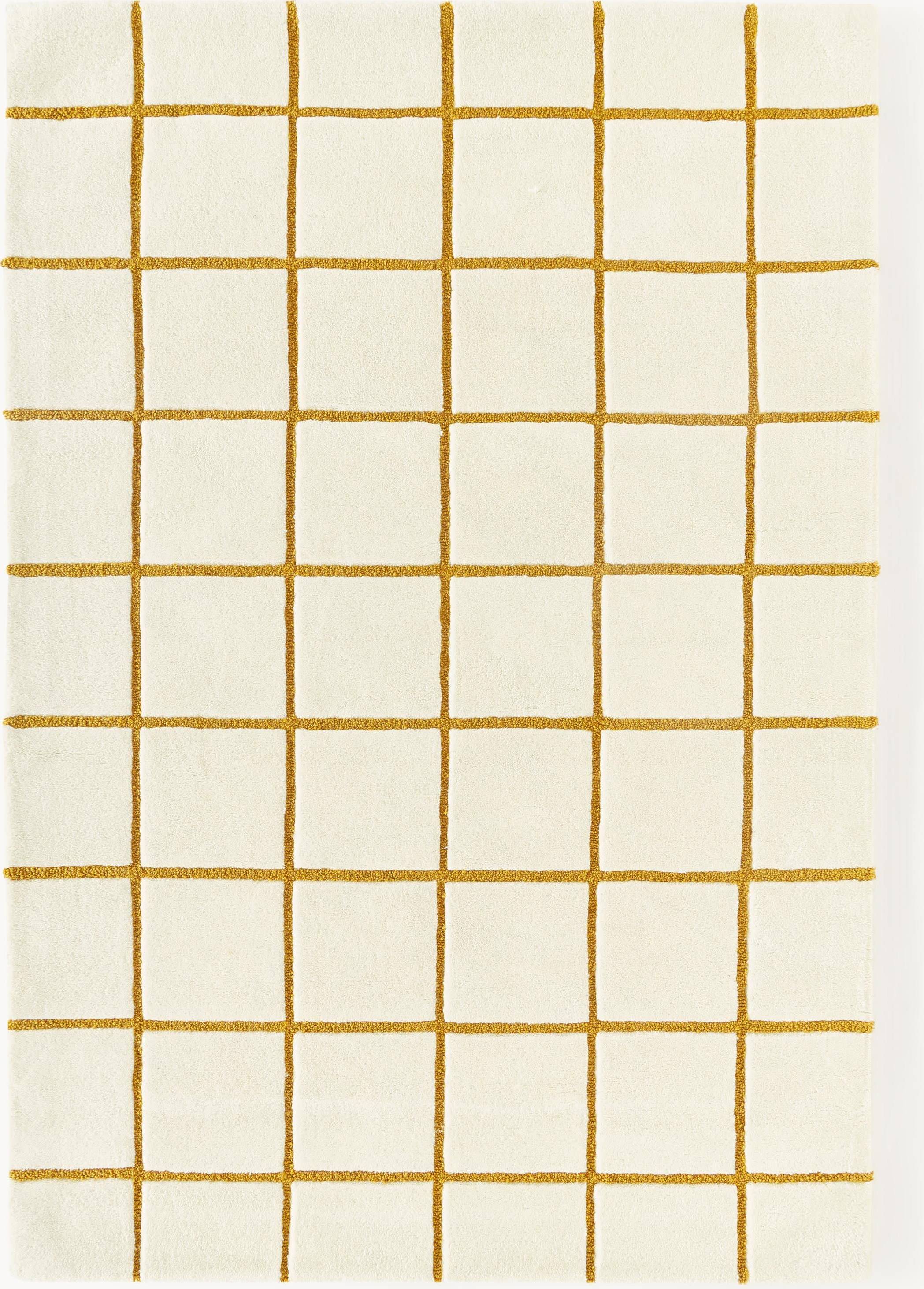 Westwing Collection High-Low Wool Rug Kallie Hand-Tufted