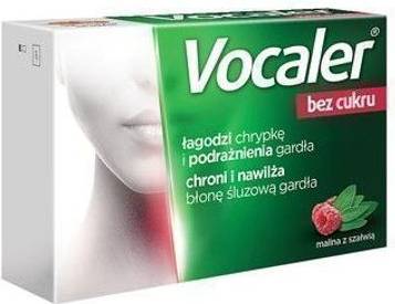 Vocaler Bez Cukru Raspberry Sage 12 Lozenges