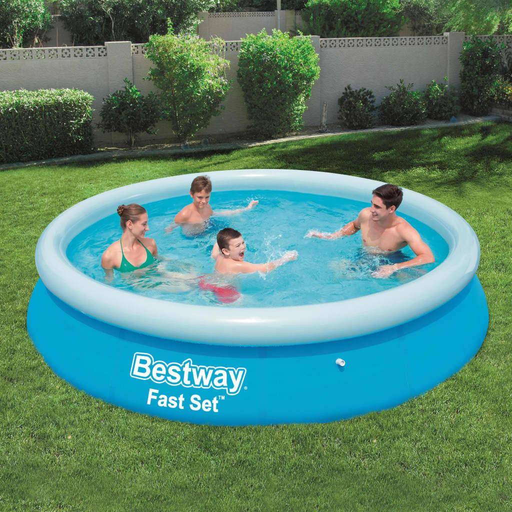 Bestway fast set pool Bestway Uppblåsbar Pool Fast Set Rund 366x76 cm