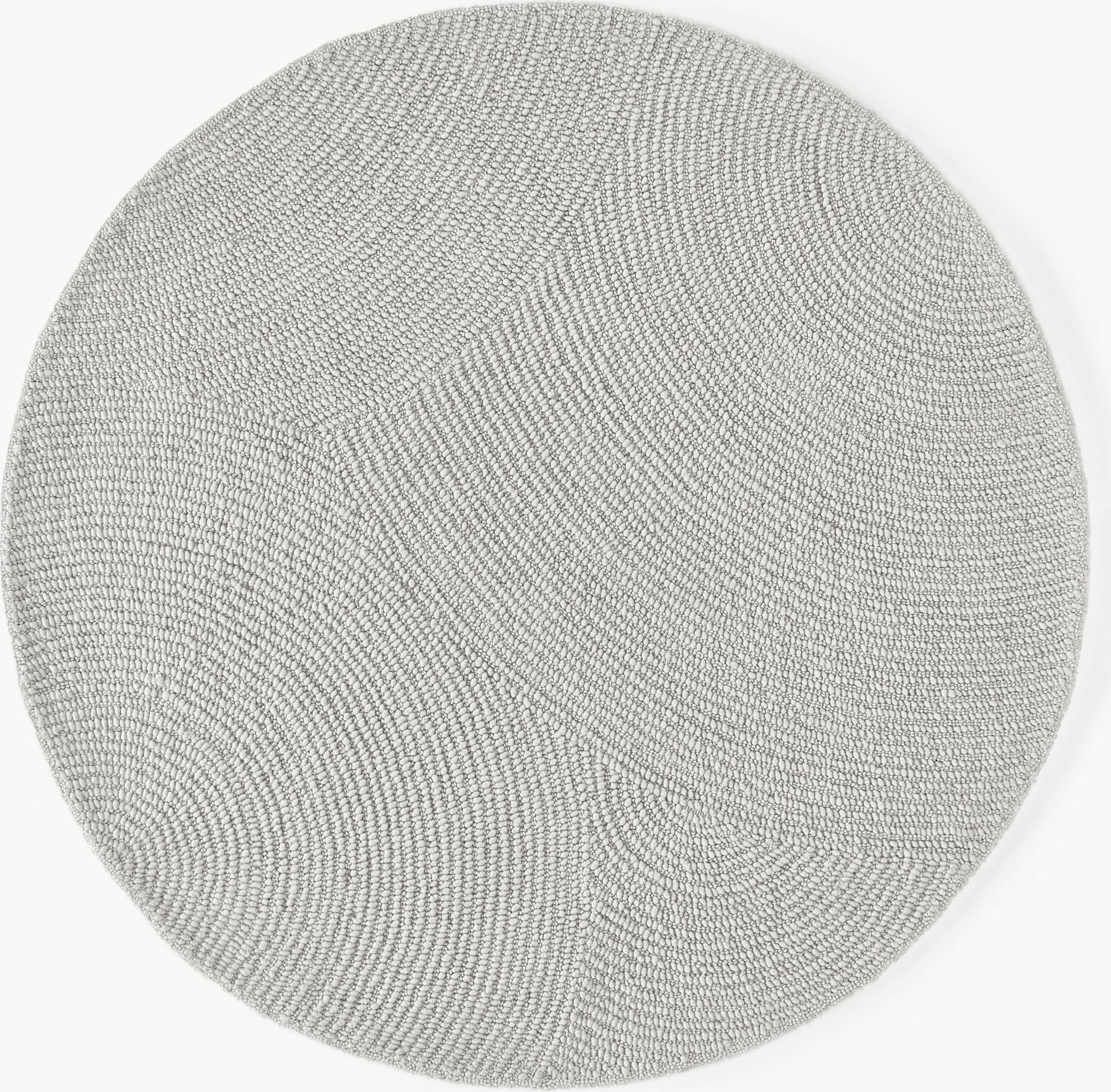 Westwing Collection Round Hand-Tufted Wool Rug Eleni