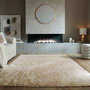 Flair Rugs Alpine Washable Faux Fur Rug Natural Natural, Beige