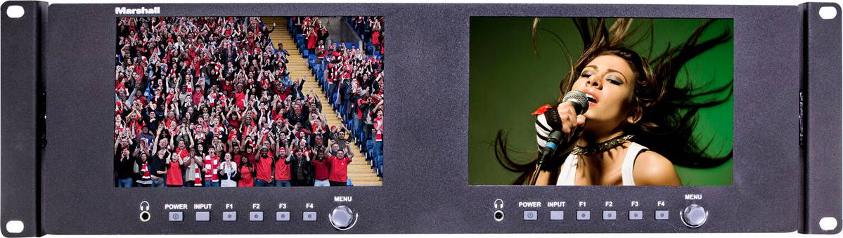 ML-702 Dual 7 Inch LCD Rackmount Monitor