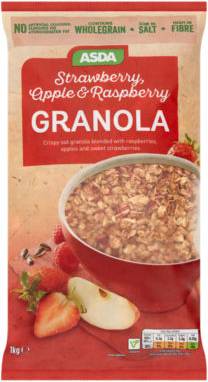 Asda Strawberry Raspberry & Apple Granola