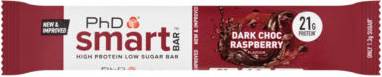 PhD Smart Dark Choc Raspberry Bar 64g