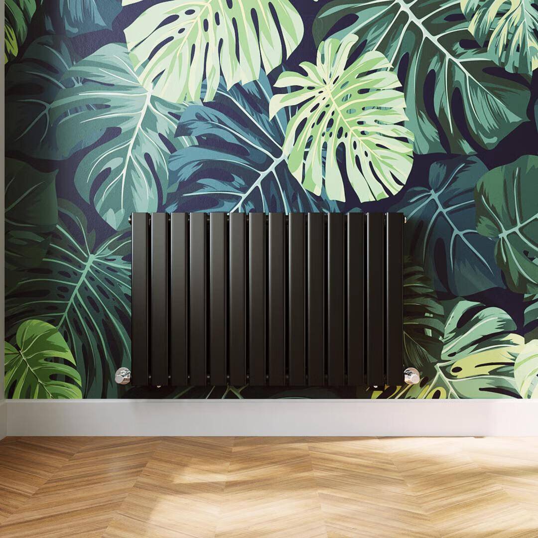 Brayden Studio Matte Black Horizontal Radiator Heater