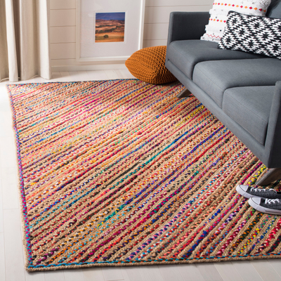 Safavieh Cape Cod Rug 4' x 6' Natural Red Multicolor