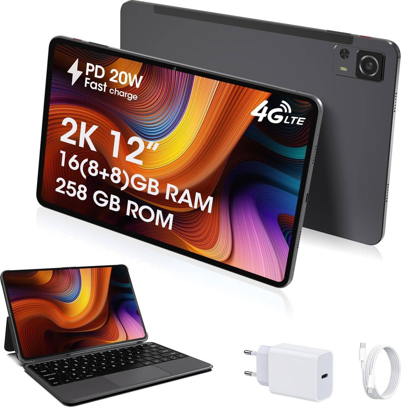 Android tablet android 12 CWOWDEFU 12 Inch 4G LTE Android Tablet