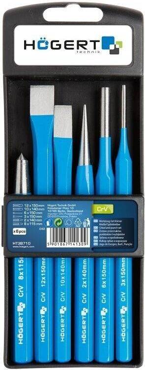 Hogert HT3B710 Chisel and Pin Punch 6Pcs Tool Kit