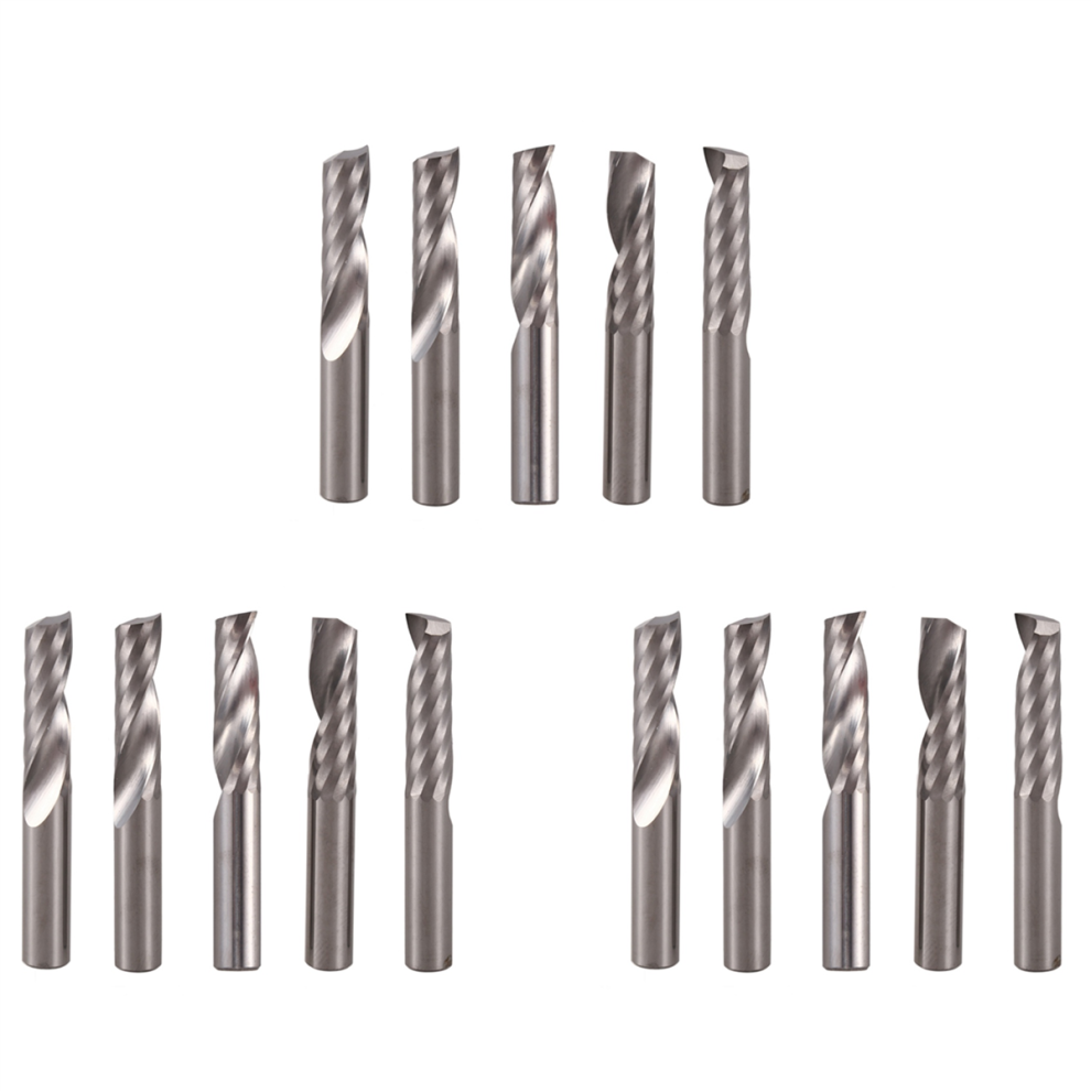 Spactz 15 Pcs 6mm Carbide Cnc Router Bits