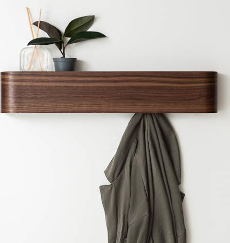 Wall-Mounted Rack Toke Walnut Coat Hook