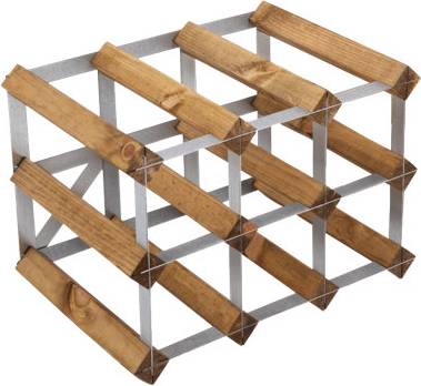 Traditional Wine Rack 9 Flaskor Brun Vinställ