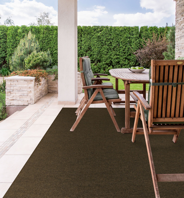 Project Source Solid Spot Area Rug 6 x 8 Brown