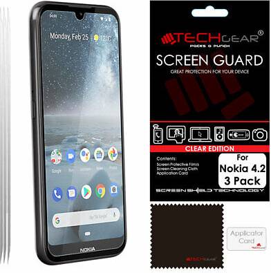 TechGear Clear Screen Protector Cover Guards 3 Pack