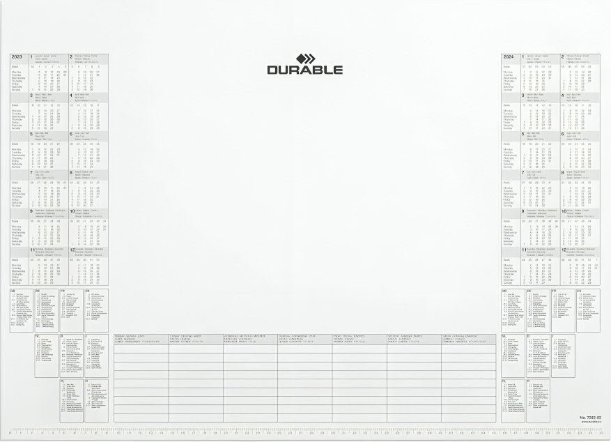 Durable Calendar Pad