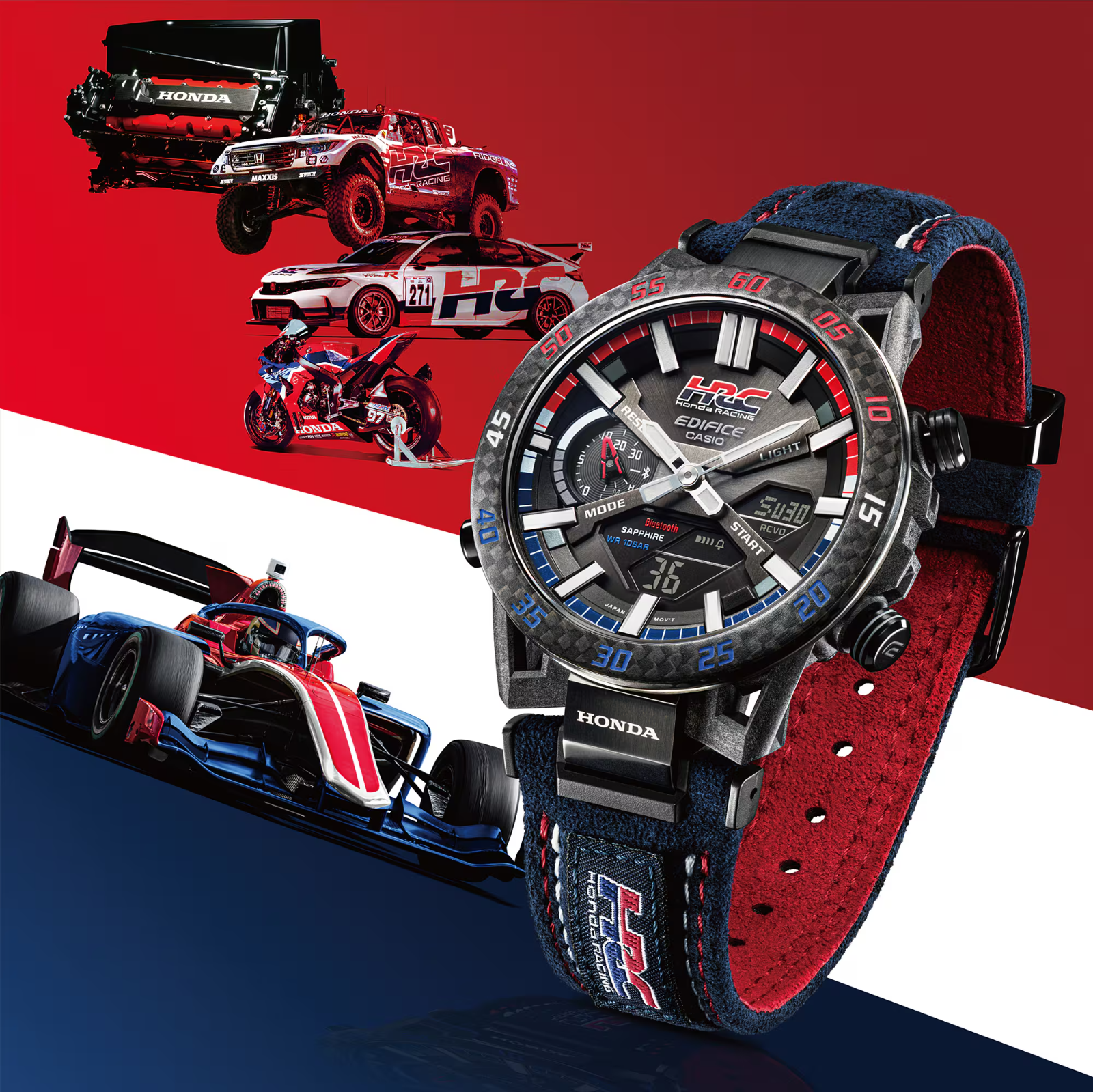 Casio edifice ecb Casio Edifice Honda Racing Watch ECB2000HR-1A