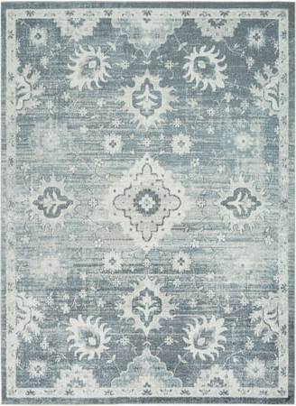 Nourison Astra Machine Washable Area Rug 4' x 6' Blue
