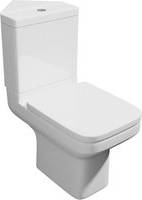 Premium Corner Open Back Rimless Pan Toilet Set