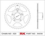 4039 520 Rear Sprocket Argenté