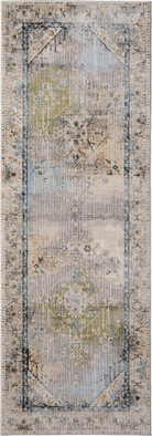 Feizy Rugs Melrose Transitional Area Rug 2'6" x 7'3" Blue
