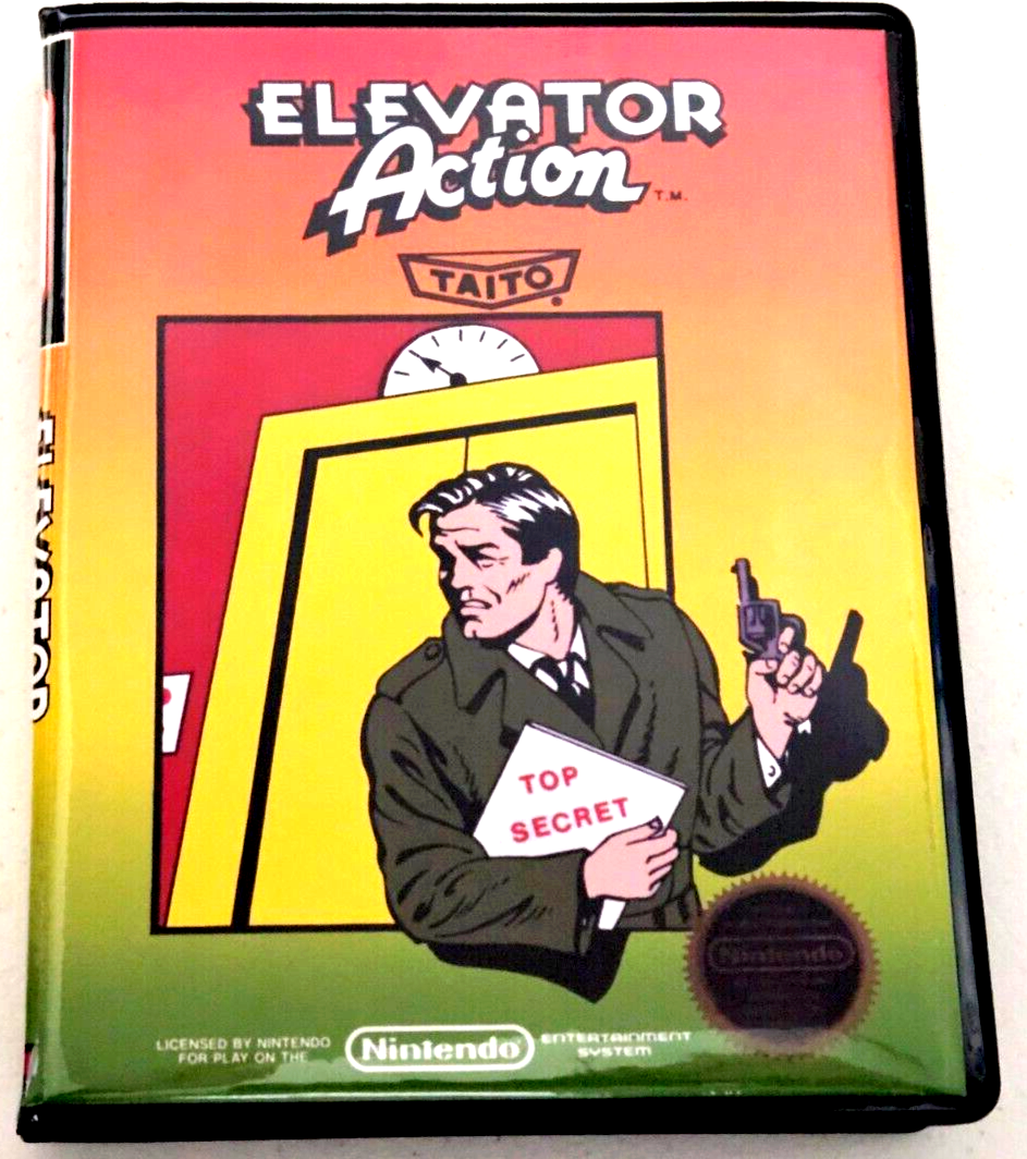 Taito Elevator Action Case Rigid Clamshell Box Nintendo NES