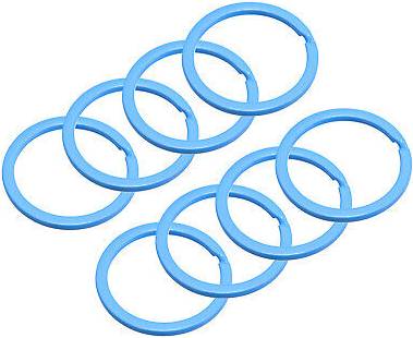 Uxcell Split Keychain Rings 30mm 1.2inch - Blue