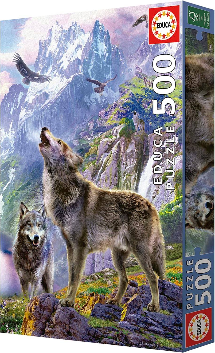 Educa Wolves In The Rocks 500 Pieces